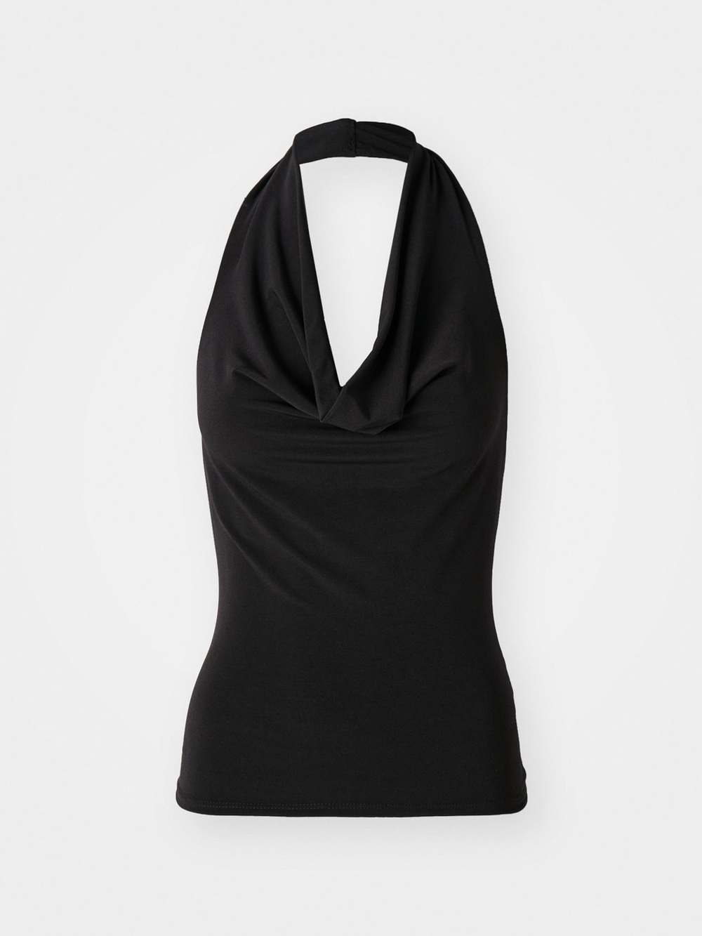 Urban Outfitters Black Draped Halter Tank Top